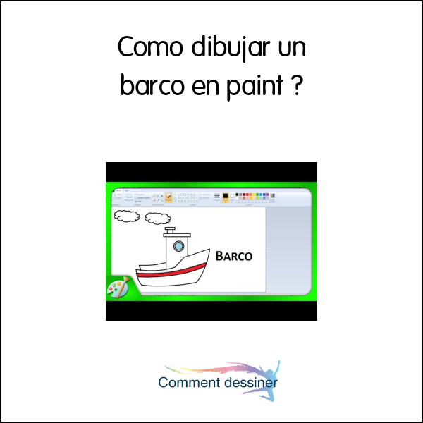 Como dibujar un barco en paint